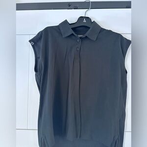 Figs Women's Black Polo Top